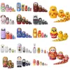 1 ensemble de poupées gigognes russes en bois Matryoshka Babushka peinture à la main ours Poupee Russe pour enfants cadeaux poupée artisanale décor à la maison 231229