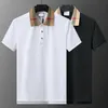 Bawełniana koszula Polo Plus Size Men Designer T Shirty Modna Bab Lett haft haftowa koszula krótkie rękaw