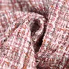 Kjolar mode kjol 2023 kvinnor klädkontor elegant vintage kontrollerad tweed mini tillbaka blixtlås hög midja avslappnad med bälte