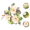 Decorative Flowers Artificial Garland Wedding Gift Party Decoration Wreaths Desktop Plastic Floral Ring