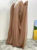 Roupas étnicas vestido de festa para mulheres eid muçulmano abaya árabe dubai cardigan diamantes abayas kaftan islam longo robe marrocos batwing vestidos