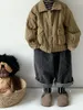 Jackets Girls Boy Autumn Winter One Piece Coat Loose Warm Fashion All-mach Turn-down Collar Outdoor Soft