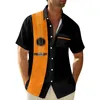 Chemises décontractées pour hommes Blouses graphiques masculines Instrument de musique Imprimer Plus Taille Chemise à manches courtes Col rabattu Tops Camisas de Hombre