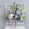 Fiori decorativi Fiori legati a mano Eleganti bouquet da sposa di fiori artificiali Decorazioni floreali simulate per la composizione di matrimoni