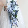 Fleurs décoratives Bouquet de mariage Vintage Simulation florale élégante pour le lancer de la mariée