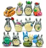 12 pièces Studio Ghibli Totoro Mini figurines en résine Hayao Miyazaki décoration de gâteau miniature Figurines poupées décoration de jardin C02206939092