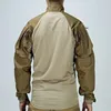 Mäns T-skjortor Taktiska långärmade t-shirt Mens Frog Suit CP Camouflage Military Combat Army Training Wear-resistenta andningsbara toppar