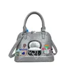 Ventes d'usine Sacs à bandoulières 6 couleurs Patch rétro de haut grade Broided Handbags Sweet Cartoon Womens Shell Sac Elegant Roshed Crocodile Handsbag 9168 #