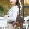 School Bags British Style Retro Shoulder Bag For Women Fashion Backpack And Mini Single Crossbody Leisure Travel Brown