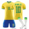 Heimtrikot für die Weltmeisterschaft 2022 in Brasilien, Nummer 10, Neymar-Trikot, Fußballtrikot