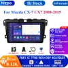 4G DSP QLED 2 DIN Android 12 bil multimedia-spelare för Mazda CX-7 CX7 CX 7 2008-2015 Navigation GPS Radio Autoradio Carplay Auto