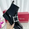 Designer Martin Desert Boot High Heel Ankle Boots Women's Leather Boots Vintage Crystal Buckle Classic Platform Flat Shoes Fahsion