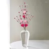 Decorative Flowers Simulated Heart-shaped Flower Branch Artificial Red Berry DIY Arrangement For Wedding Valentine's Day Els Home Decor