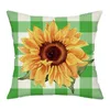 Pillow 4 Type Summer Sunflower Themed Sleeve Square Linen Colorful Pillowcase For Sofa Throw Decorative Cover