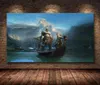 God of War HD 피겨 게임 포스터와 캔버스 인쇄 그림 예술 벽 사진 거실 장식을위한 홈 장식 lj2011283869331