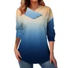 Women's Blouses Spring Women Blouse Long Sleeve Fashion Print Top Button Pullover V-neck Office Lady Street Beautiful 3D Clothing Femme