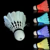 4 peças passarinhos iluminação noite escura peteca colorida led badminton 231229
