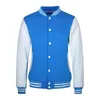 Men's Jackets Campus Varsity Autumn Quality Patchwork Button Fleece Sports Coat Team Baseball Jacket Men Custom Logo