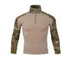 Men Tactical Combat Shirt Camouflage Long Sleeve Zipper Casual Hunting Fishing Cycling Tops Clothes Outwear Sports Paintball Airso2201772