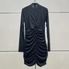 Lässige Kleider, elegante und hübsche Damenkleider, 2023 Herbst, koreanische Mode, 3D-Blumendekoration, langes, hochwertiges Oberteil mit Ärmeln