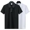 2024 polos masculinos camisa de verão roupas marca algodão manga curta negócios casual listrado designer homme respirável