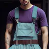 Men's Pants INCERUN 2023 Men Jumpsuits Solid Color Zipper Loose Sleeveless Straps Rompers Streetwear Fashion Male Cargo Overalls S-5XL