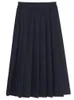 Japanse Preppy Stijl Vrouwen Elastische Taille Lange Midi Rok Dames Fashion Party Vrouwelijke Geplooide Meisjes Schooluniform 231228