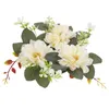 Decorative Flowers Artificial Garland Wedding Gift Party Decoration Wreaths Desktop Plastic Floral Ring