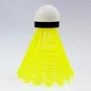 12pçs petecas de nylon com cabeça de cortiça forte, bola de treinamento de badminton de plástico, bolas de alta velocidade, venda pr 231229