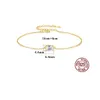 Bracciale S925 Argento Set Zircone placcato Oro 18k Bracciale squisito Bracciale moda donna europea Gioielli di fascia alta Donna Festa di nozze Regalo di San Valentino SPC