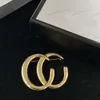 Klassiek, dubbele letter, gouden designer broche, hoogwaardig messing materiaal, mode, persoonlijkheid, mannen, vrouwen, kan gedragen worden, geschenken