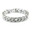 21 cm Hip Hop Glacé Cristal Or Argent Plaqué Lien Chaîne Charme Bracelets Pour Hommes Bracelet Jewelry333G