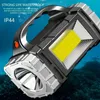 Lampada solare portatile da 1 pezzo - Torcia LED da esterno multifunzione con luce laterale COB e lampeggiante di emergenza - Perfetta per campeggio, escursionismo ed emergenze