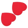 Chair Covers 2 Pcs Valentine's Day Back Cover Decor Valentines Romantic Removable Protector Felt Cloth Love Heart