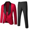 Men's Suits Banquet Feather Embossing Process Designer Blazer Jacket Pants Vest / 2023 Suit Coat Waistcoat Trouser 3 Piece Set