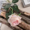 Dekorativa blommor OC'LEAF-anpassning Stödd Multicolored Like-Real Artificial Rose Bouquet med STEM för DIY Flower Arrangement Home