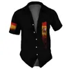 Camisas casuales para hombres Camisa Bandera española Impresión 3D Torero Verano Calle Hombre hawaiano Fiesta de gran tamaño