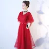 Vêtements ethniques Sexy dentelle col en V robe de soirée robe de soirée tempérament élégant robes de longueur mi-longue jupe en gaze robes de bal d'anniversaire pour femmes