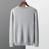 Men's Sweaters Autumn Winter Wool Cashmere Sweater Plaid Thicken Pullovers Fashion Large Size Tops Business Casual Knit Base Shirt