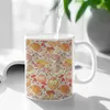 Mugs Woodland Hedgehogs-A Pattern In Soft Neutrals White Mug Coffee Tea Cups 330Ml Hedgehogs Hedgehog Mushrooms Mushroom