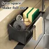 Kitchen Storage ABS Sink Crockery Drainer Multi Function Sponge Washcloth Holder Bowl Tray Organizer Dish For Supplies