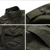 Men s jackor vårens höstbomberjacka casual manlig armé militär taktisk rockar baseball smal outwear vindbrytare verktyg