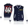 Men's Jackets Fashion Anime Chainsaw Man Baseball Jacket Harajuku Hip-hop Unisex Jersey Long-sleeved Soft Uniform Tops