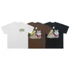 LawFoo New style-Chic American 285g Cotton Cartoon Mouse Print Loose Edition T-shirt per coppie Moda