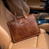 Bortkolor Williampolo Men Portfölj påsar Business Leather Bag Multifunktionella axel Messenger Väskor Arbeta handväska 14 tum bärbarväska