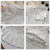 Saia plissada mulheres y2k harajuku branco lápis uniformes calças de segurança verão cor sólida casual mini kawaii moda 231228