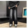 Fashion Stars Towel Embroidery Brown Men Jeans Pants Y2K Clothes Straight Hip Hop Cotton Trousers Pantalon Homme 2312129