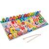 QWZ Enfants Montessori Éducatifs En Bois Jouets Mathématiques Enfants Occupé Conseil Compter Forme Couleurs Match Pêche Puzzle Cadeaux D'apprentissage 231228