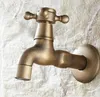 Torneiras de pia do banheiro Montado na parede Mop Tap Torneira de latão vintage Única fita de água fria para cozinha Piscina WC Bibcock Nav103