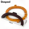 1/2Pc Deepeel 20*7.5cm Handbag Wooden Handle Kiss Clasp Fashion Women's Purse Frame Woven-Bag Replace Handles Hardware Accessory 231228